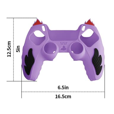 Playstation 5 / PS5 Silikon Skin Skal Fodral Anti-Slip Skydd Flame Design - Blå