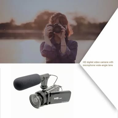 D100 2,4-tums HD 1080P videokamera med mikrofon 16X digital zoomkamera