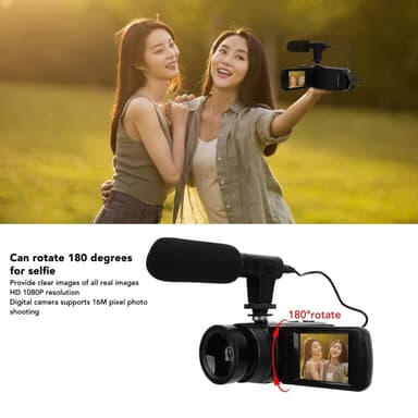 D100 2,4-tums HD 1080P videokamera med mikrofon 16X digital zoomkamera