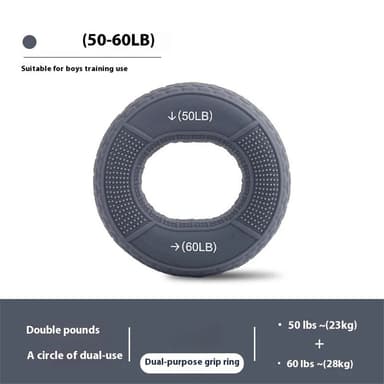 Handgreppsförstärkare Underarm Finger Handled Muskeltränar - 50-60lb / Grå