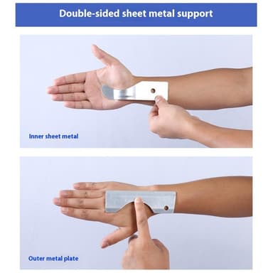 armband handledsstöd aluminiumplatta för karpaltunnel artrit - vänster hand