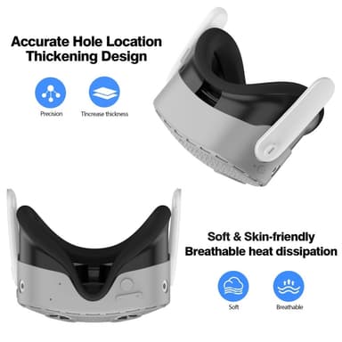 För Meta Quest 3S Skyddsfodral VR Headset Silikonskydd - Grå