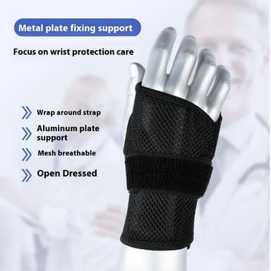 armband handledsstöd aluminiumplatta för karpaltunnel artrit - vänster hand