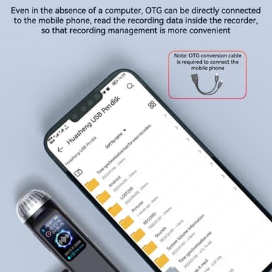 32GB digital ljudinspelare MP3-spelare Brusreducerande inspelningsenhet diktafon