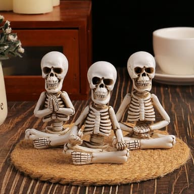 3 ST Halloween Spooky Skräckprydnad Skrämmande Dekoration Fest Skelettfigurer