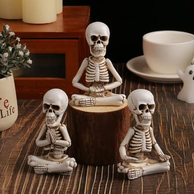 3 ST Halloween Spooky Skräckprydnad Skrämmande Dekoration Fest Skelettfigurer