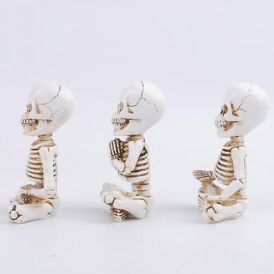 3 ST Halloween Spooky Skräckprydnad Skrämmande Dekoration Fest Skelettfigurer
