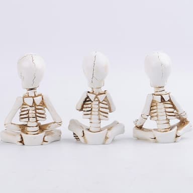 3 ST Halloween Spooky Skräckprydnad Skrämmande Dekoration Fest Skelettfigurer