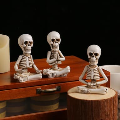 3 ST Halloween Spooky Skräckprydnad Skrämmande Dekoration Fest Skelettfigurer