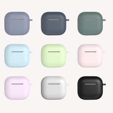 För AirPods 4 5st Tillbehör Fodral förvaringsbox halsrem hörlurshållare nyckelring - Vit
