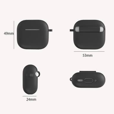 För AirPods 4 5st Tillbehör Fodral förvaringsbox halsrem hörlurshållare nyckelring - Vit
