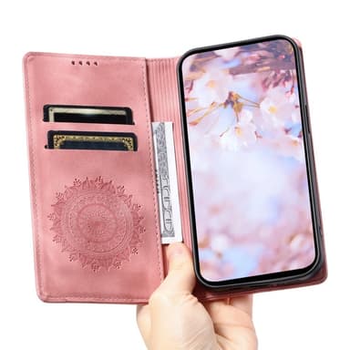 För Samsung Galaxy S25 plånboksfodral Fodral Skal Mandala blommönster