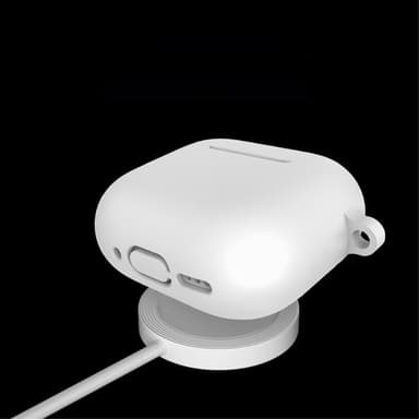 För AirPods 4 5st Tillbehör Fodral förvaringsbox halsrem hörlurshållare nyckelring - Vit