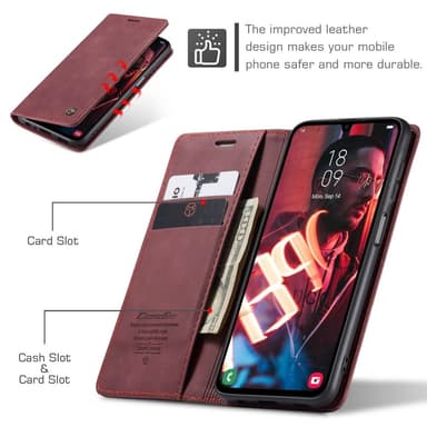 CASEME Plånboksfodral Samsung Galaxy A16 - Röd
