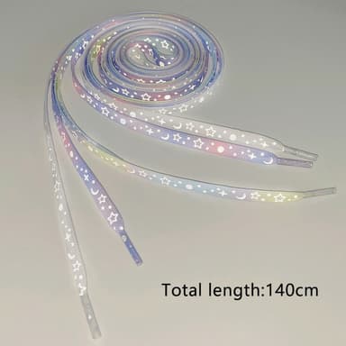140 cm reflekterande skosnören för sneakers Canvasskor Basketskor etc - Apricot Star