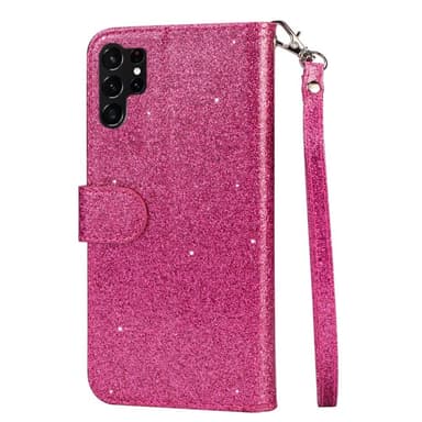 För Samsung Galaxy S25 Ultra Ställbart Glitterfodral med Dragkedjeficka