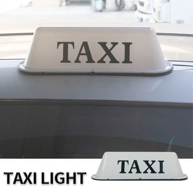 12V Universal Taxi Taklampa PP Tak LED Lampa - Vit / Gummimagnet