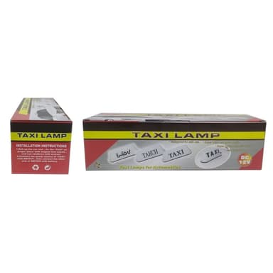 12V Universal Taxi Taklampa PP Tak LED Lampa - Vit / Gummimagnet