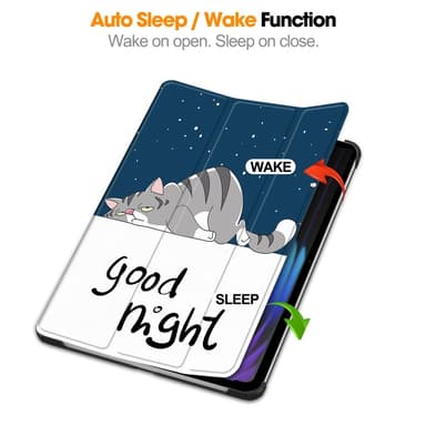 Slim Fit Cover Fodral För Xiaomi Pad 7 Auto Wake / Sleep - Cat