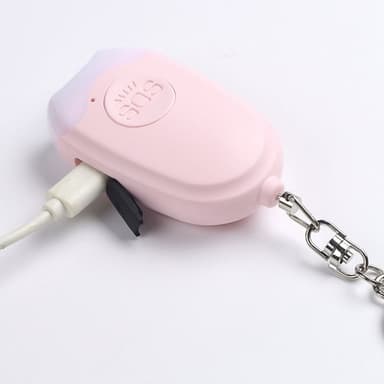 Personlig Alarm Ficklampa Bärbar Självförsvar 130dB Högljudd Varning Nyckelring