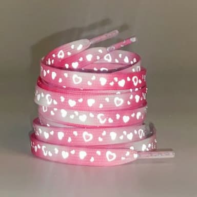 140 cm reflekterande skosnören för sneakers Canvasskor Basketskor etc - Red Pink Heart