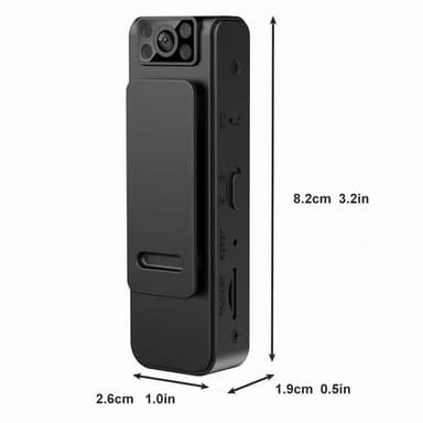 L8+ WiFi HD 1080P Minikamera Back Clip Bodycam Röst- och ljudinspelare
