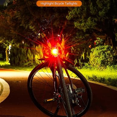 Cykel Belysning Ljus Cykelhjälm LED fram/bakljus Vattentät - Röd