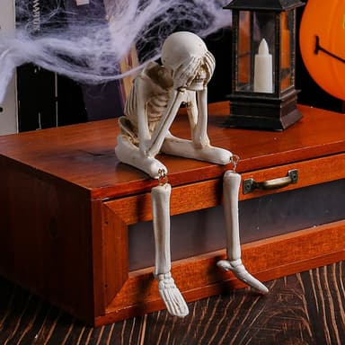 Halloween skelettfigur Spooky Skull Dekoration Fest Spökhus - See No Evil