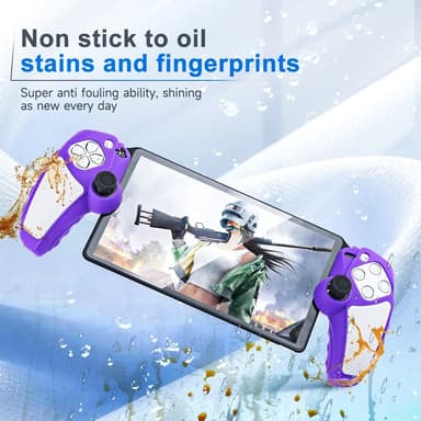 Playstation 5 / PS5 Silikon Skin Skal Fodral Anti-Slip Skydd + Joystick Caps - Blå