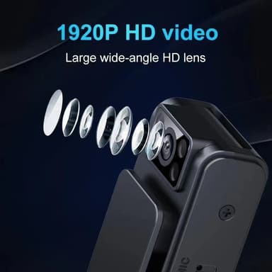 L8+ WiFi HD 1080P Minikamera Back Clip Bodycam Röst- och ljudinspelare