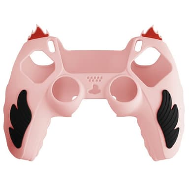 Playstation 5 / PS5 Silikon Skin Skal Fodral Anti-Slip Skydd Flame Design - Rosa