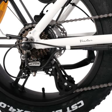 Vester  - Fällbar Fat Tyre Elcykel 48V 14Ah - Heron Vit