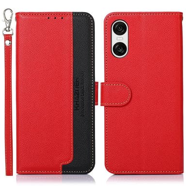 KHAZNEH Sony Xperia 10 VI Plånboksfodral Röd/Svart