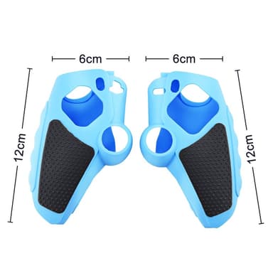 Playstation 5 / PS5 Silikon Skin Skal Fodral Anti-Slip Skydd + Joystick Caps - Blå