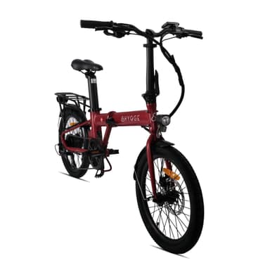 Virum  - Fällbar Ultra-Lätt Elcykel 36V 10Ah - Sangria Röd