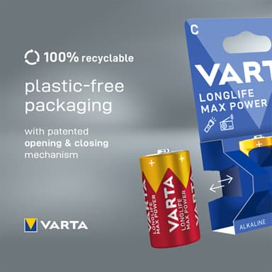 Varta Longlife Max Power C batterier (2-pack)