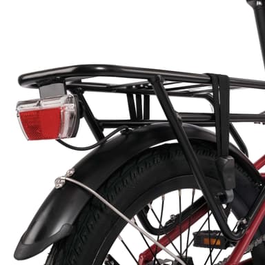 Virum  - Fällbar Ultra-Lätt Elcykel 36V 10Ah - Sangria Röd