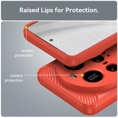 SKALO Xiaomi 15 Ultra 5G Armor Carbon Skal - Röd