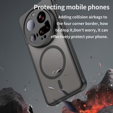 SKALO Xiaomi 15 Ultra 5G Matt Hybrid Skal - Svart