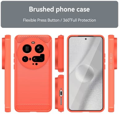 SKALO Xiaomi 15 Ultra 5G Armor Carbon Skal - Röd