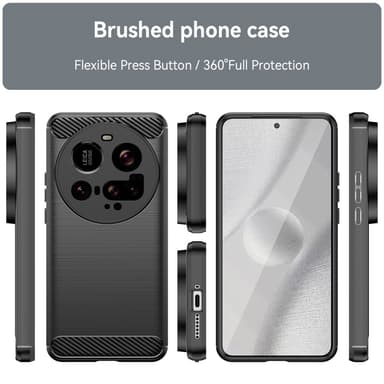 SKALO Xiaomi 15 Ultra 5G Armor Carbon Skal - Svart