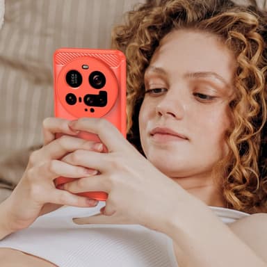 SKALO Xiaomi 15 Ultra 5G Armor Carbon Skal - Röd