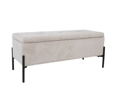 Bänk RORI med förvaringslåda, beige