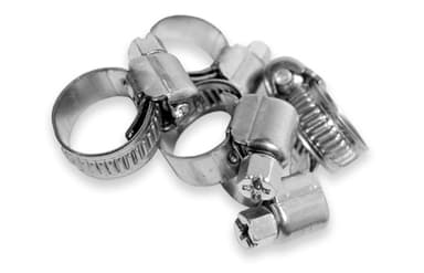 Set med 100 produkter. Rostfri zebra slangklämma MICRO 7-11mm