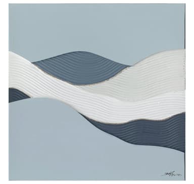 Oljemålning 100x100cm, abstrakt hav