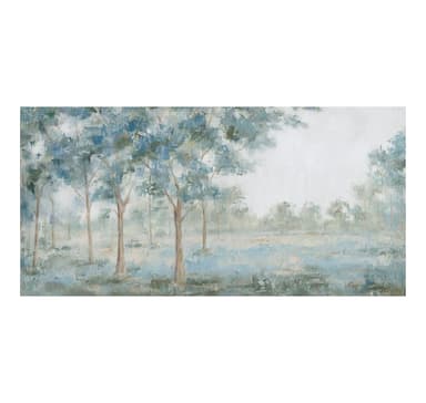 Oljemålning 70x150cm, gröna träd