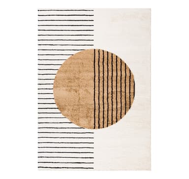 Matta TOULOUSE-3, 100x150cm, vit/ocker