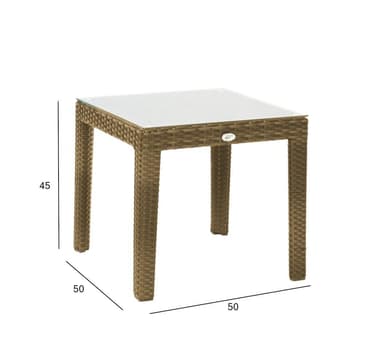Sidobord WIKER 50x50xH45cm, beige