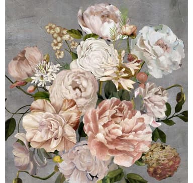 Oljemålning 100x100cm, blommor