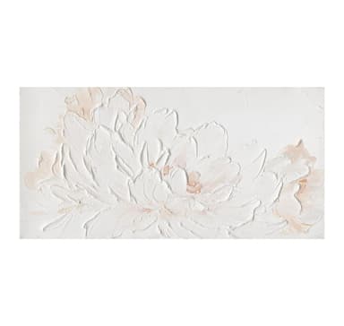 Oljemålning 60x120cm, vita kronblad